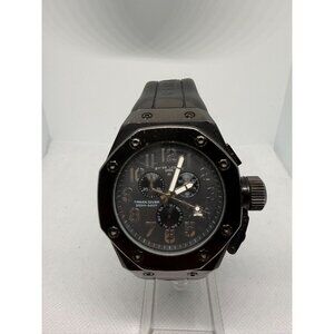 Swiss Legend Trimix Diver Black Watch Chronograph 200m Water Resistance Rubber S